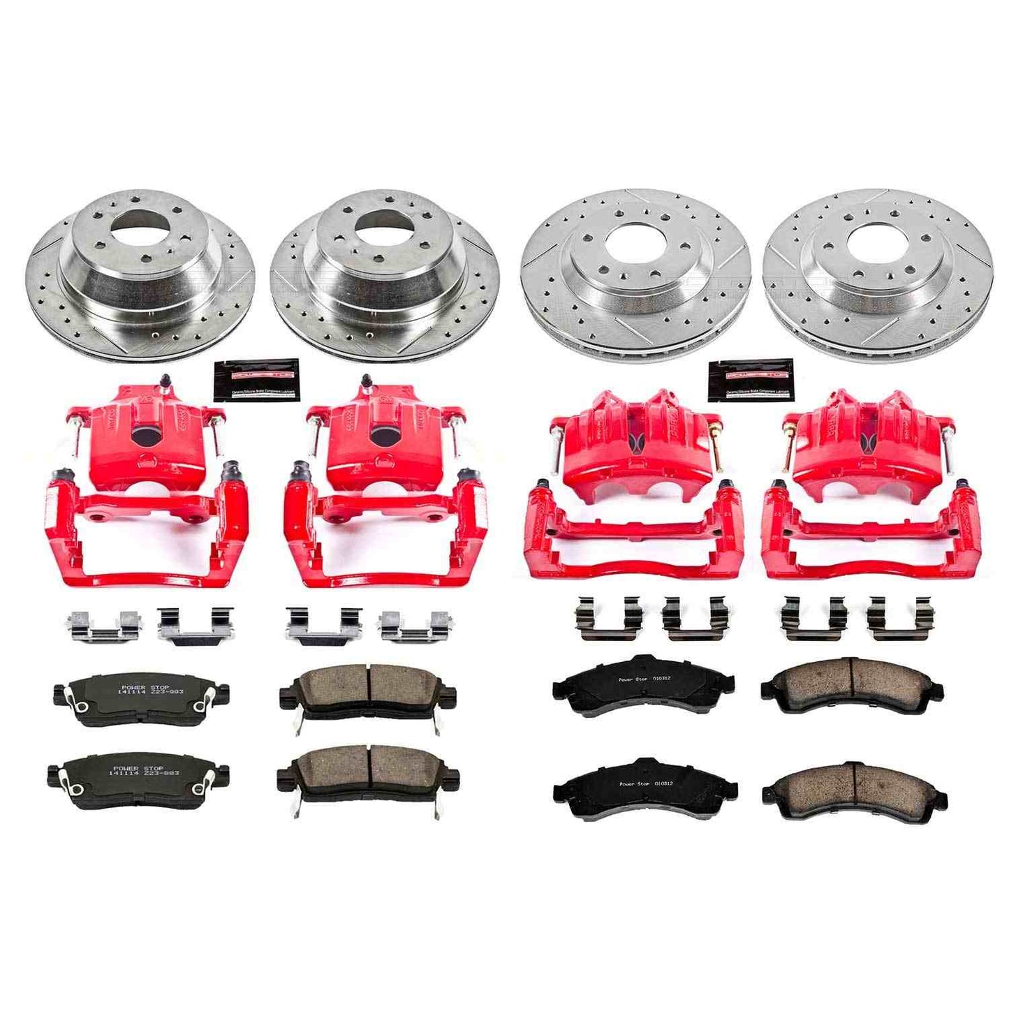 PowerStop Power Stop 04-05 Buick Rainier Z23 Evolution Kit w/ Calipers - Front and Rear KC2058
