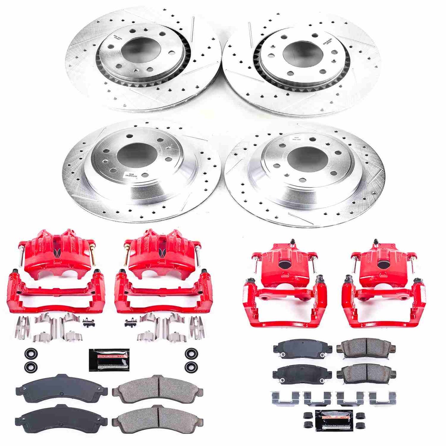PowerStop Power Stop 2005 Saab 9-7x Z23 Evolution Kit w/ Calipers - Front and Rear KC2062A
