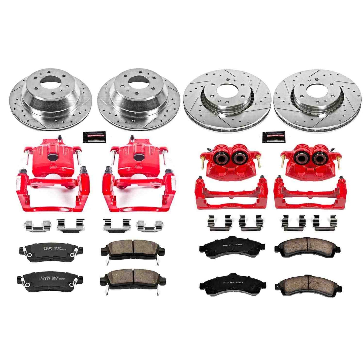 PowerStop Power Stop 04-05 Buick Rainier Z23 Evolution Kit w/ Calipers - Front and Rear KC2062