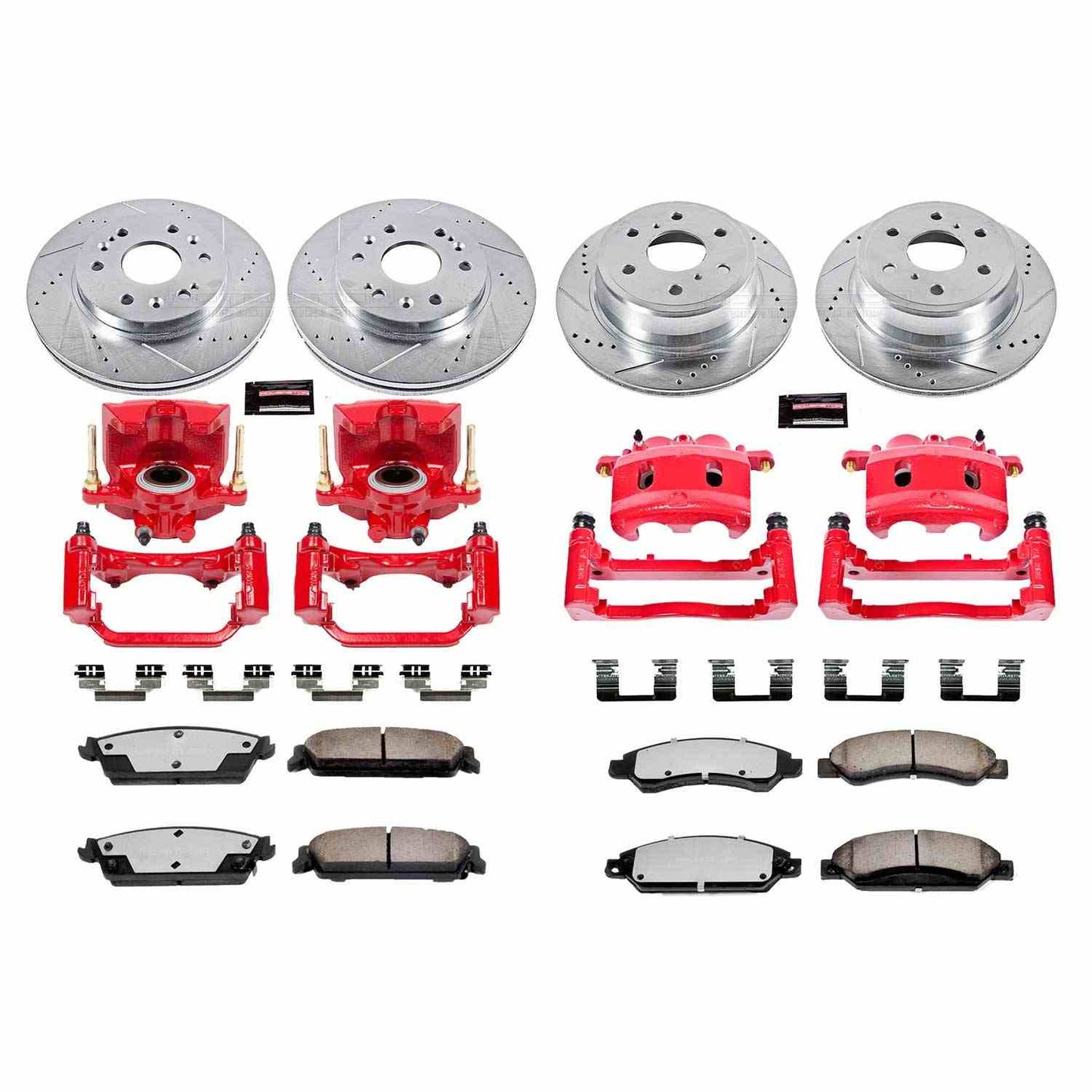 PowerStop Power Stop 07-08 Cadillac Escalade Z36 Truck and Tow Kit w/ Calipers - Front and Rear KC2068-36