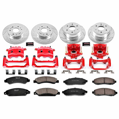 PowerStop Power Stop 07-08 Cadillac Escalade Z23 Evolution Kit w/ Calipers - Front and Rear KC2068