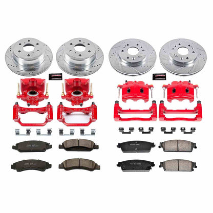 PowerStop Power Stop 08-14 Cadillac Escalade Z23 Evolution Kit w/ Calipers - Front and Rear KC2070