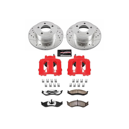 PowerStop Power Stop 90-99 Jeep Cherokee Front Z36 Truck & Tow Brake Kit w/Calipers KC2119-36