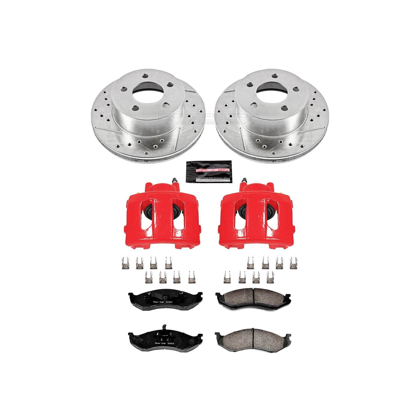 PowerStop Power Stop 90-99 Jeep Cherokee Z23 Evolution Kit w/ Calipers - Front KC2119