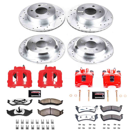 PowerStop Power Stop 95-98 Jeep Grand Cherokee Z36 Truck and Tow Kit w/ Calipers - Front and Rear KC2121-36