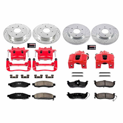 PowerStop Power Stop 05-07 Infiniti QX56 Z23 Evolution Kit w/ Calipers - Front and Rear KC212
