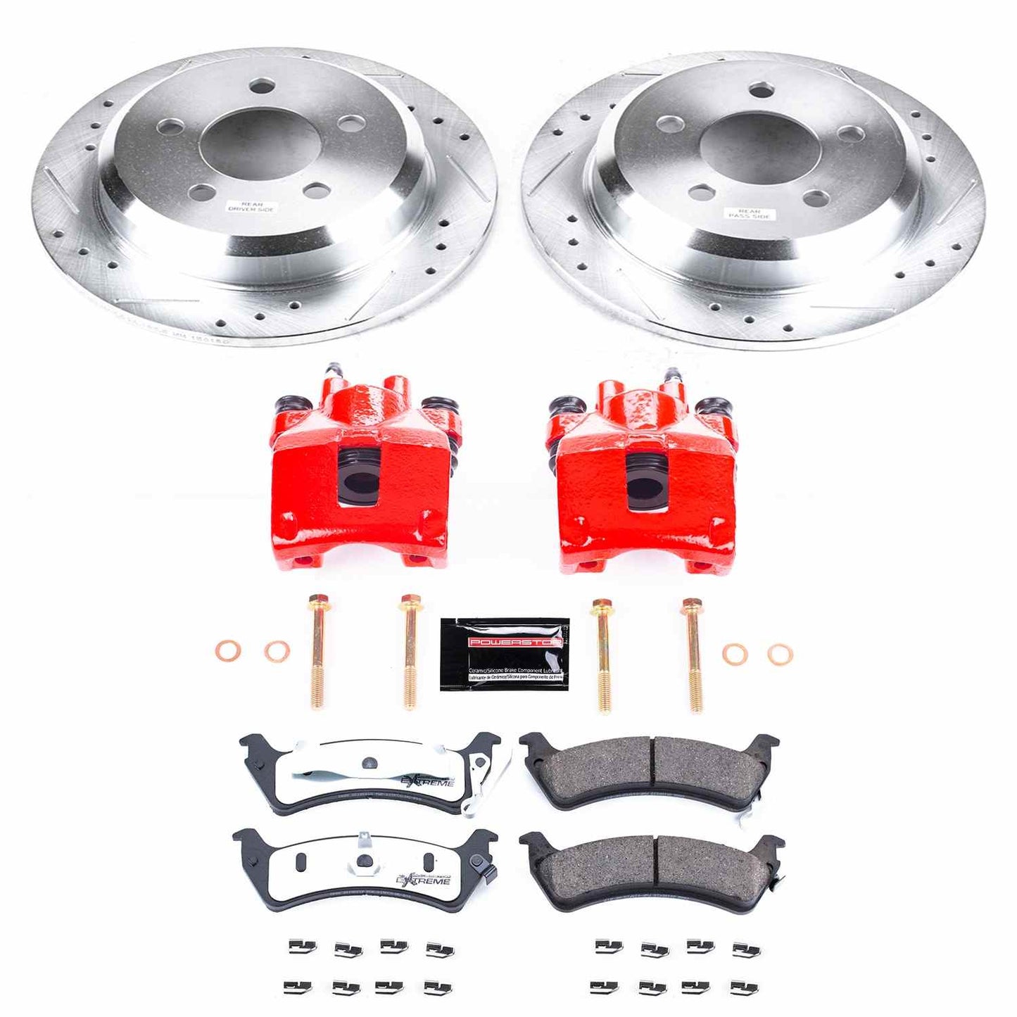 PowerStop Power Stop 95-98 Jeep Grand Cherokee Rear Z36 Truck & Tow Brake Kit w/Calipers KC2131-36