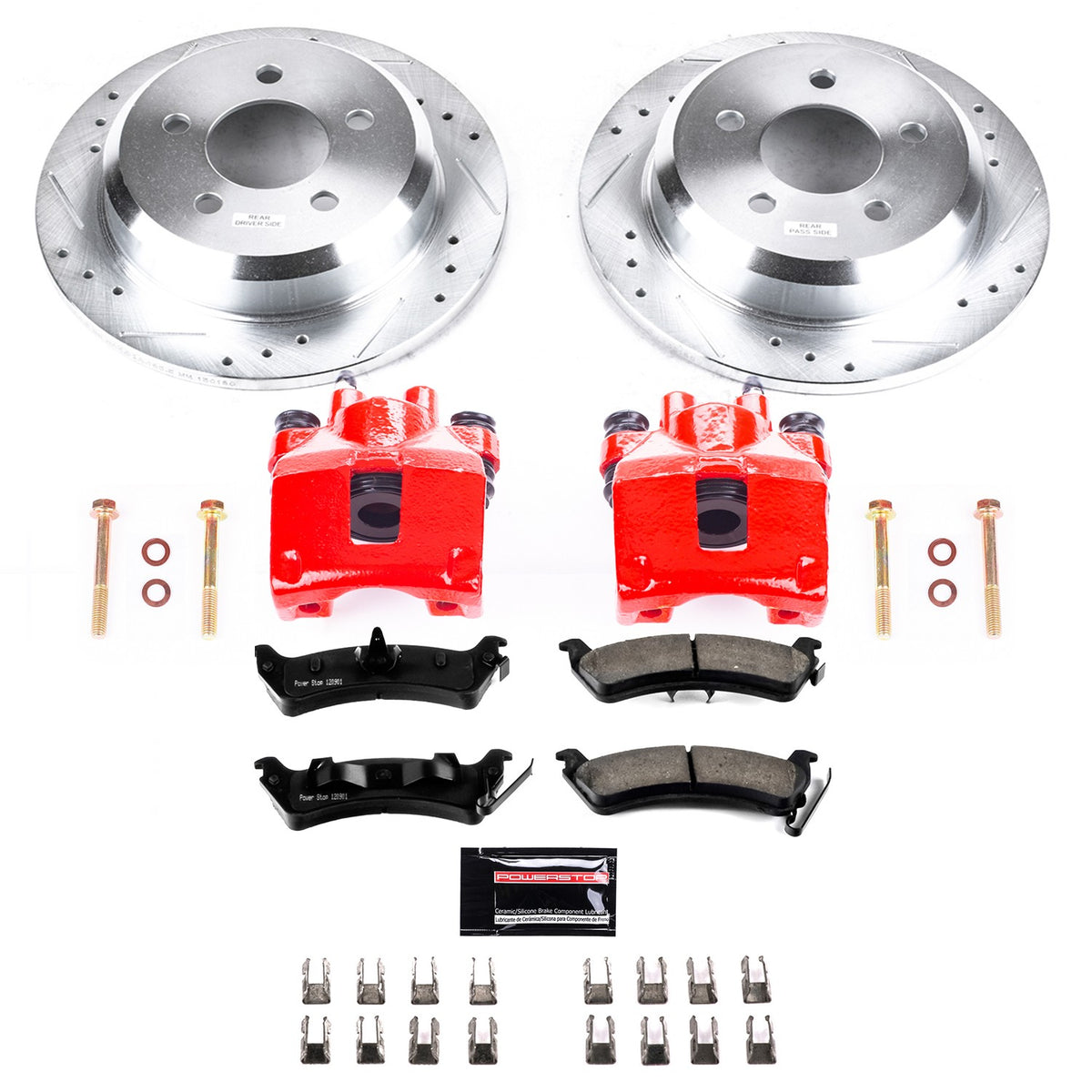 PowerStop Power Stop 95-98 Jeep Grand Cherokee Z23 Evolution Kit w/ Calipers - Rear KC2131