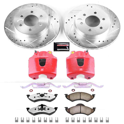 PowerStop Power Stop 00-02 Dodge Dakota Front Z36 Truck & Tow Brake Kit w/Calipers KC2139-36