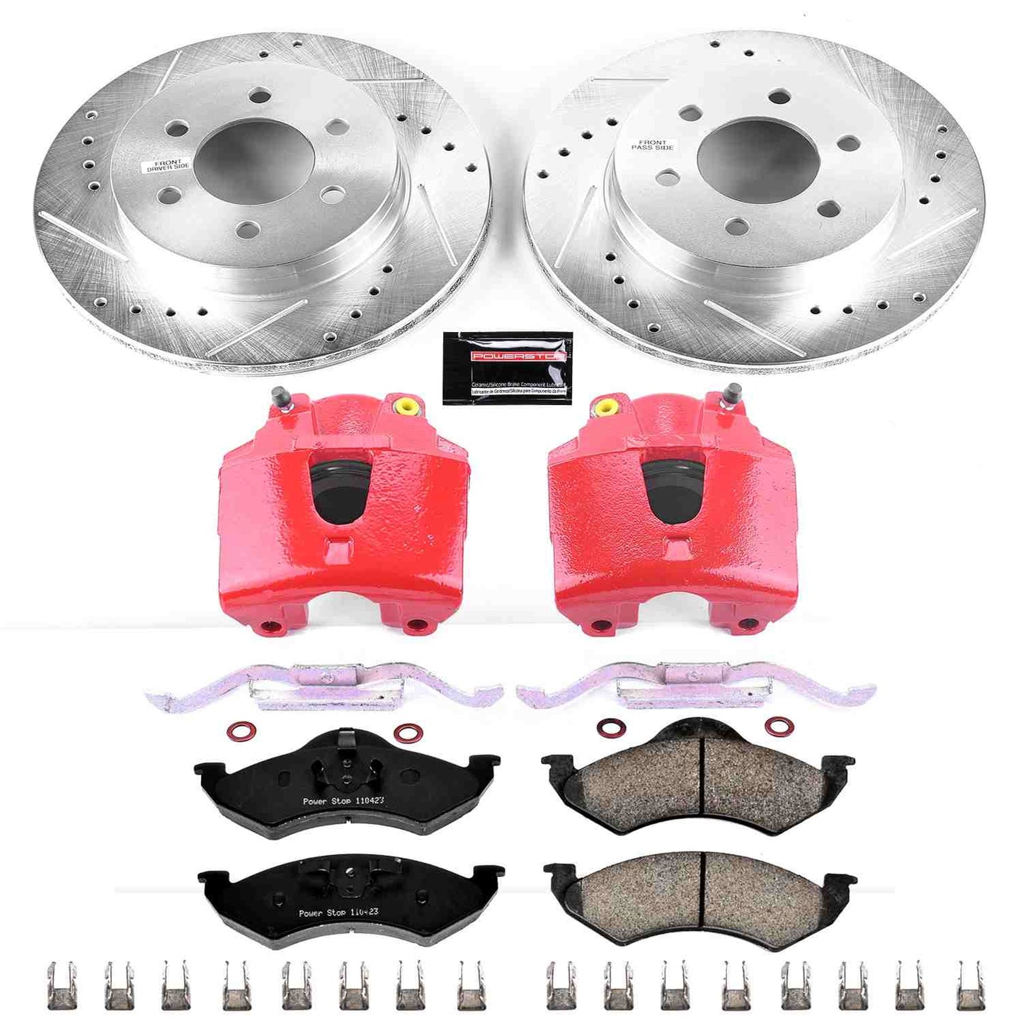PowerStop Power Stop 00-02 Dodge Dakota Z23 Evolution Kit w/ Calipers - Front KC2139