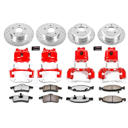 PowerStop Power Stop 99-02 Jeep Grand Cherokee Z36 Truck and Tow Kit w/ Calipers - Front and Rear KC2148-36