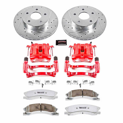 PowerStop Power Stop 99-04 Jeep Grand Cherokee Front Z26 Street Warrior Brake Kit w/Calipers KC2149-26