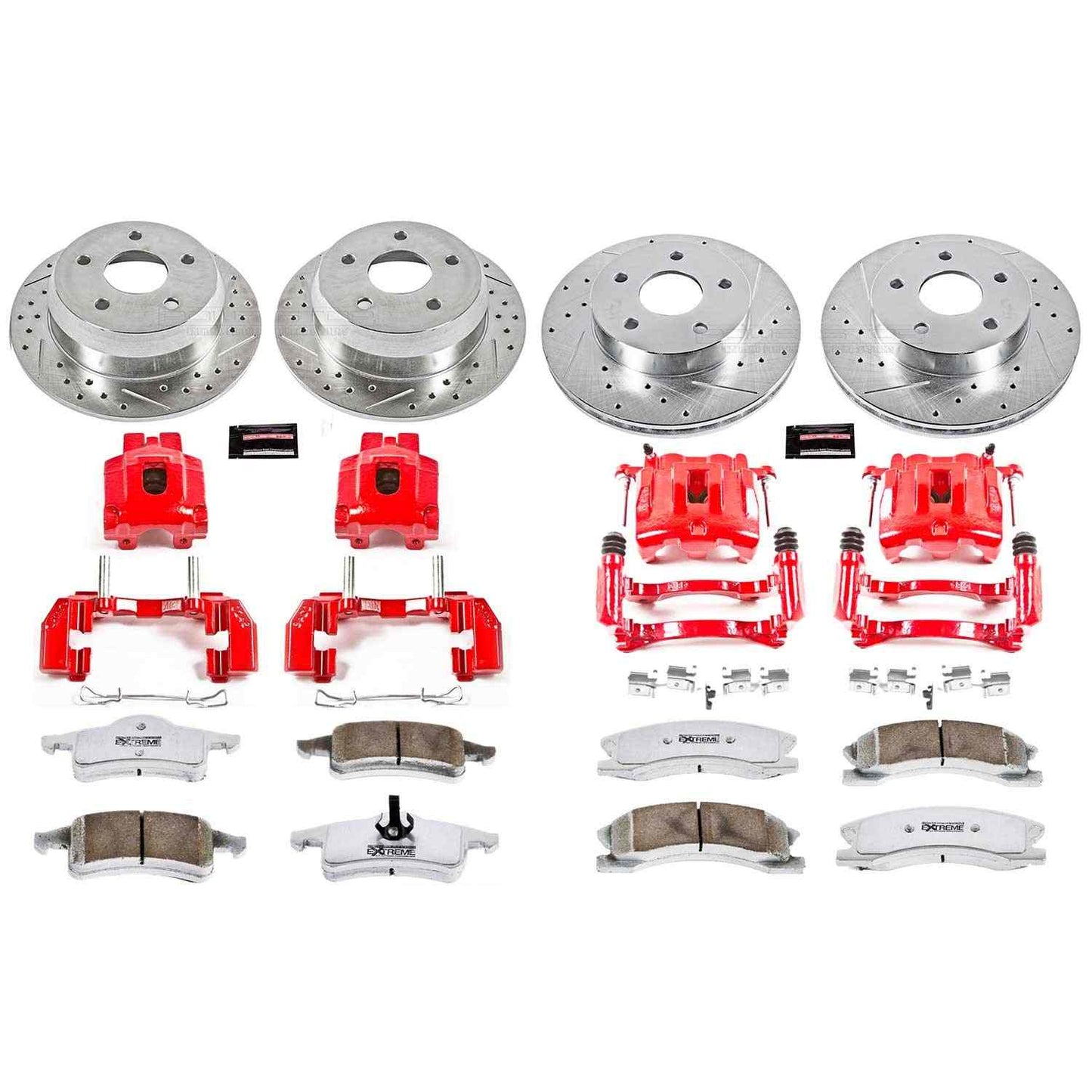 PowerStop Power Stop 99-04 Jeep Grand Cherokee Z26 Street Kit w/ Calipers - Front and Rear KC2150-26