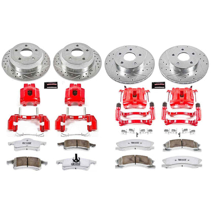 PowerStop Power Stop 99-04 Jeep Grand Cherokee Z26 Street Kit w/ Calipers - Front and Rear KC2150-26