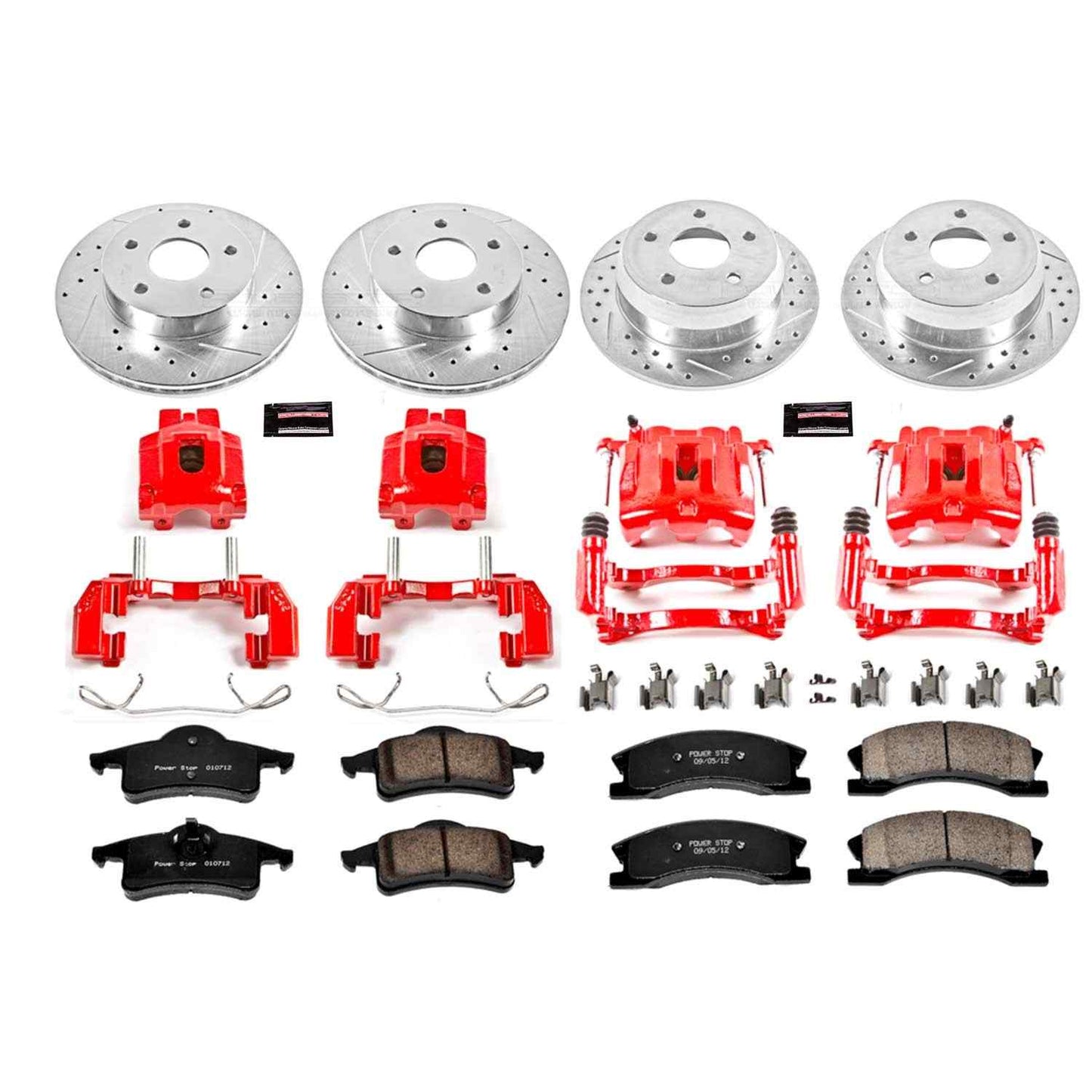 PowerStop Power Stop 99-04 Jeep Grand Cherokee Z23 Evolution Kit w/ Calipers - Front and Rear KC2150