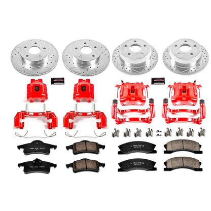 PowerStop Power Stop 99-04 Jeep Grand Cherokee Z23 Evolution Kit w/ Calipers - Front and Rear KC2150