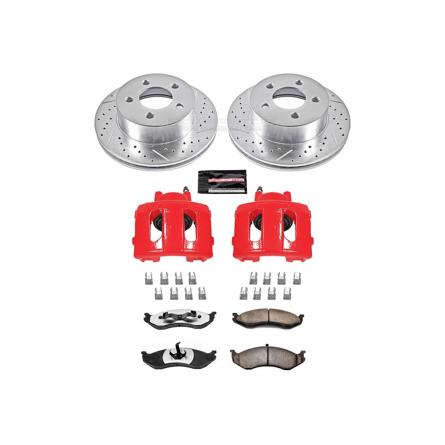PowerStop Power Stop 99-01 Jeep Cherokee Front Z36 Truck & Tow Brake Kit w/Calipers KC2152-36