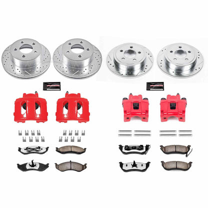PowerStop Power Stop 03-06 Jeep Wrangler Z36 Truck and Tow Kit w/ Calipers - Front and Rear KC2154-36