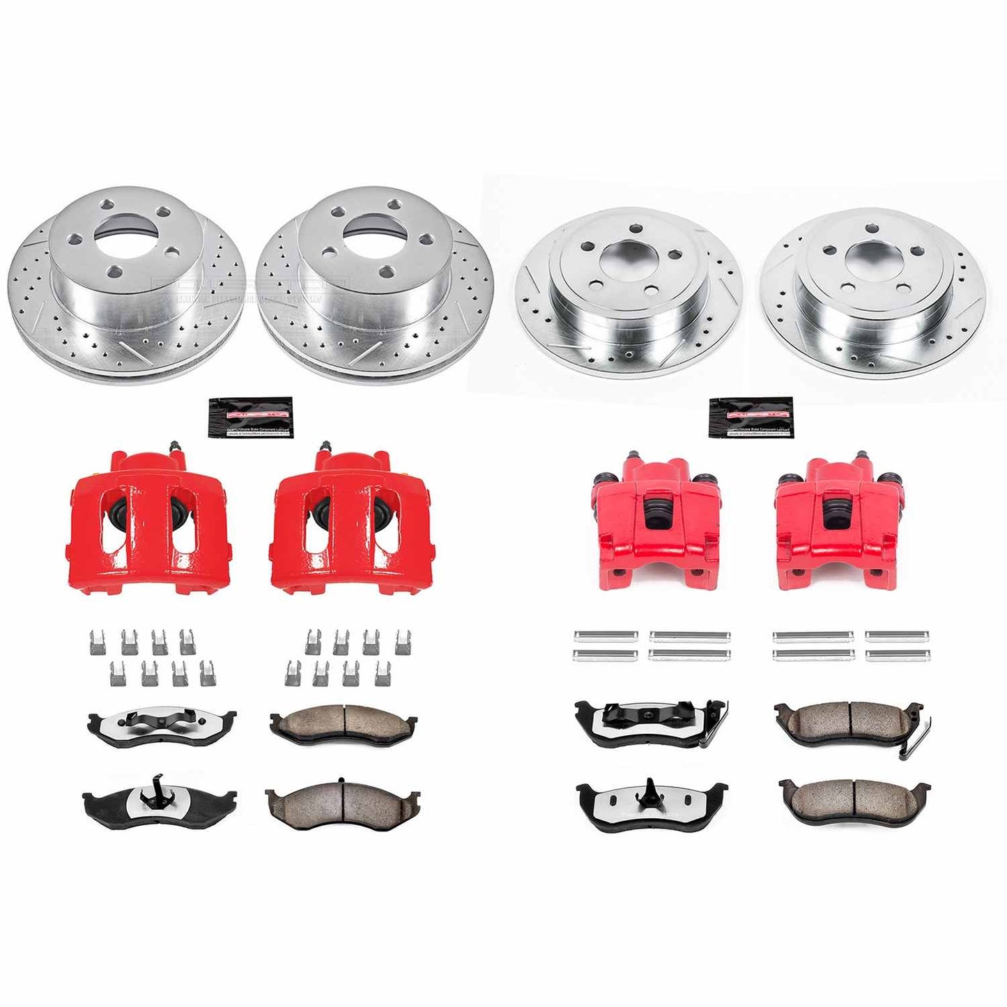PowerStop Power Stop 03-06 Jeep Wrangler Z36 Truck and Tow Kit w/ Calipers - Front and Rear KC2154-36