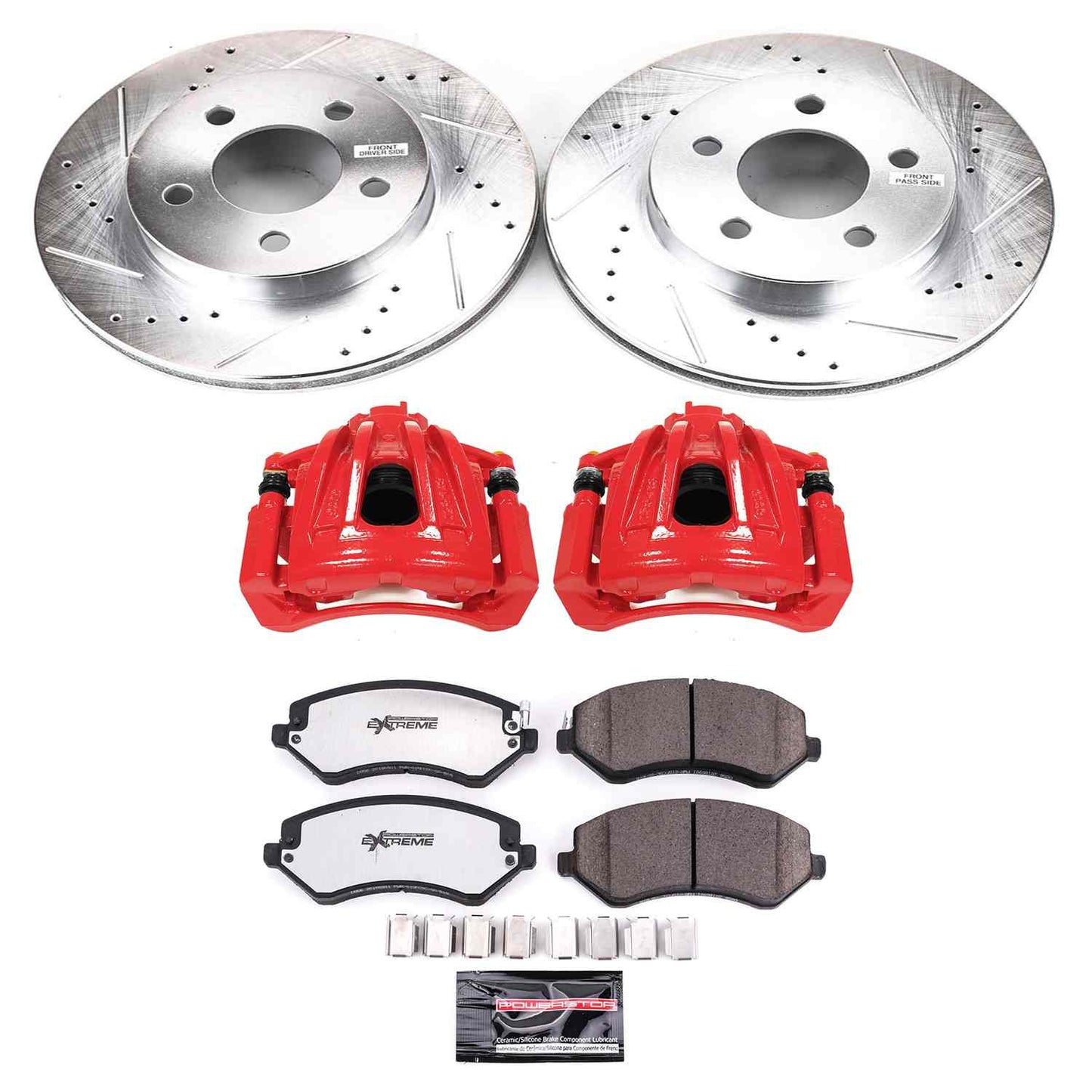 PowerStop Power Stop 02-07 Jeep Liberty Front Z36 Truck & Tow Brake Kit w/Calipers KC2160-36
