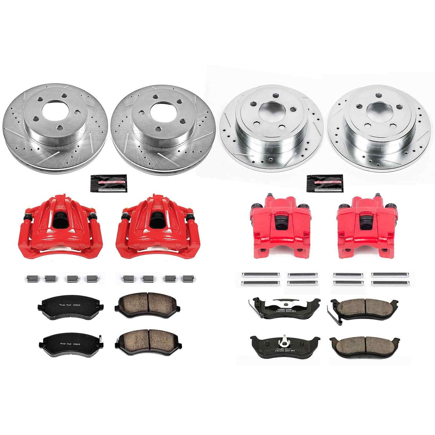 PowerStop Power Stop 03-07 Jeep Liberty Z23 Evolution Kit w/ Calipers - Front and Rear KC2162