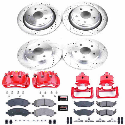 PowerStop Power Stop 07-09 Chrysler Aspen Z23 Evolution Kit w/ Calipers - Front and Rear KC2164A