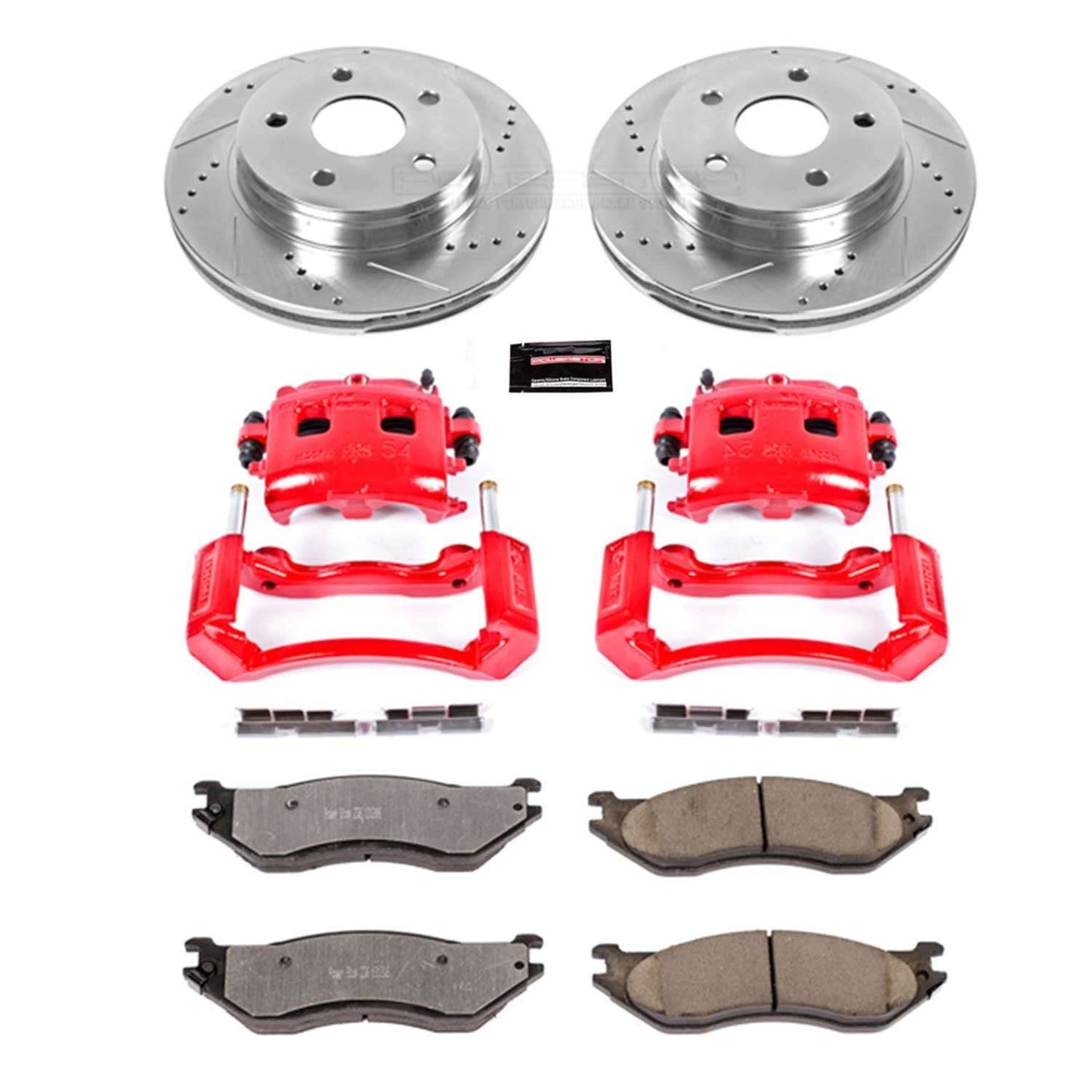 PowerStop Power Stop 2002 Dodge Ram 1500 Front Z36 Truck & Tow Brake Kit w/Calipers KC2165-36