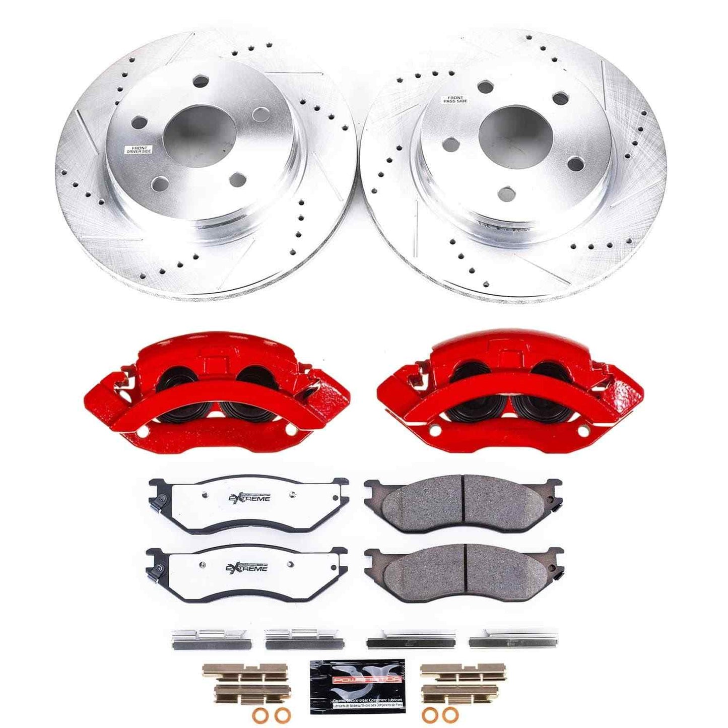 PowerStop Power Stop 04-06 Dodge Durango Front Z36 Truck & Tow Kit w/Cals KC2165A-36