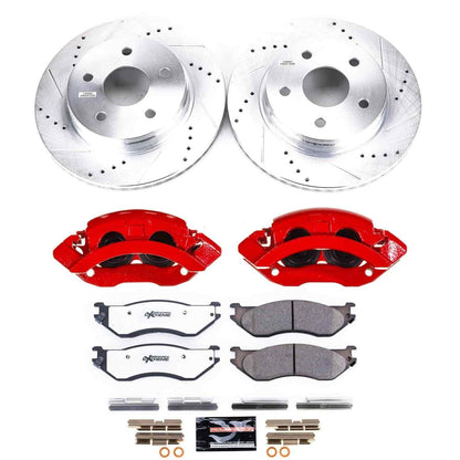 PowerStop Power Stop 04-06 Dodge Durango Front Z36 Truck & Tow Kit w/Cals KC2165A-36