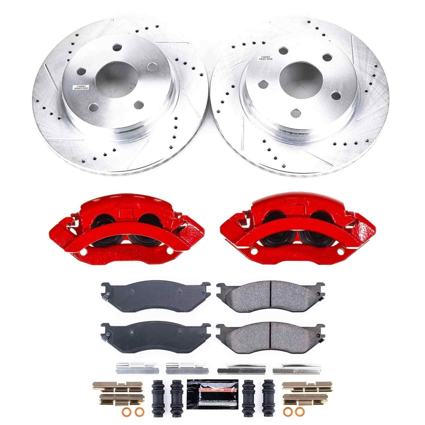 PowerStop Power Stop 04-06 Dodge Durango Front Z23 Evolution Kit w/Cals KC2165A