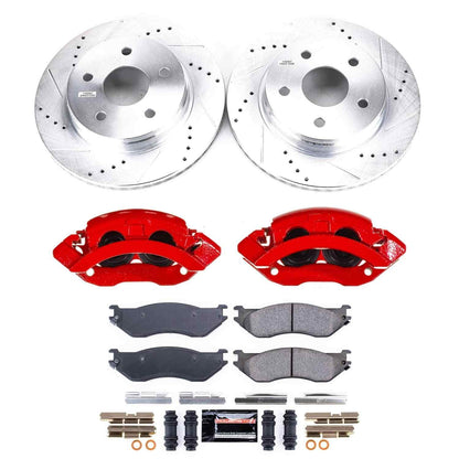 PowerStop Power Stop 04-06 Dodge Durango Front Z23 Evolution Kit w/Cals KC2165A