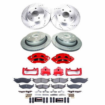 PowerStop Power Stop 04-06 Dodge Durango Front and Rear Z23 Evolution Kit w/Cals KC2166A