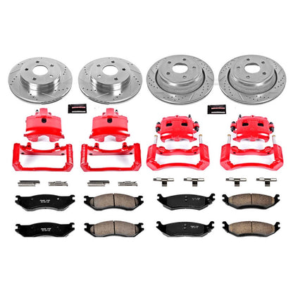 PowerStop Power Stop 2002 Dodge Ram 1500 Z23 Evolution Kit w/ Calipers - Front and Rear KC2166