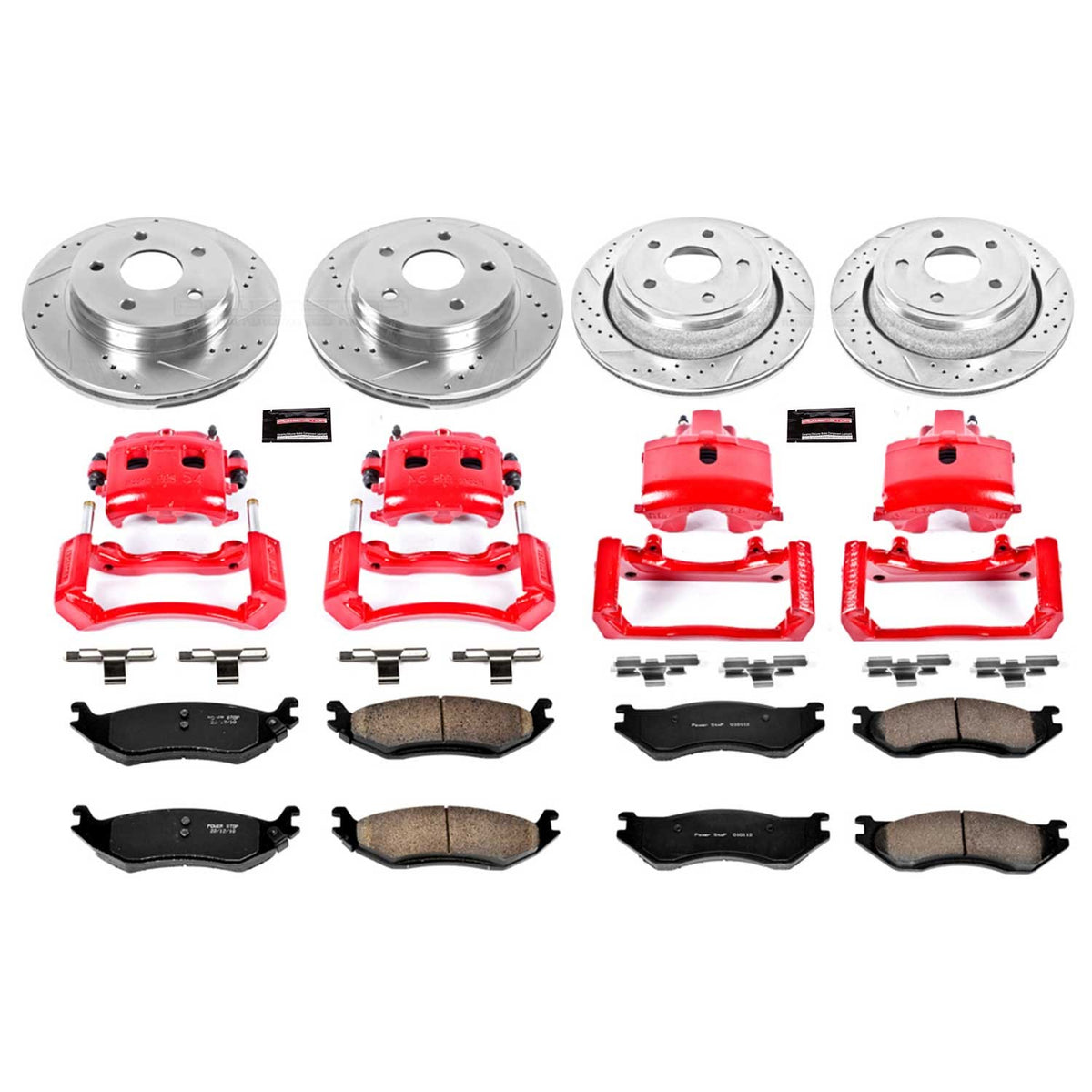 PowerStop Power Stop 03-05 Dodge Ram 1500 Z23 Evolution Kit w/ Calipers - Front and Rear KC2168
