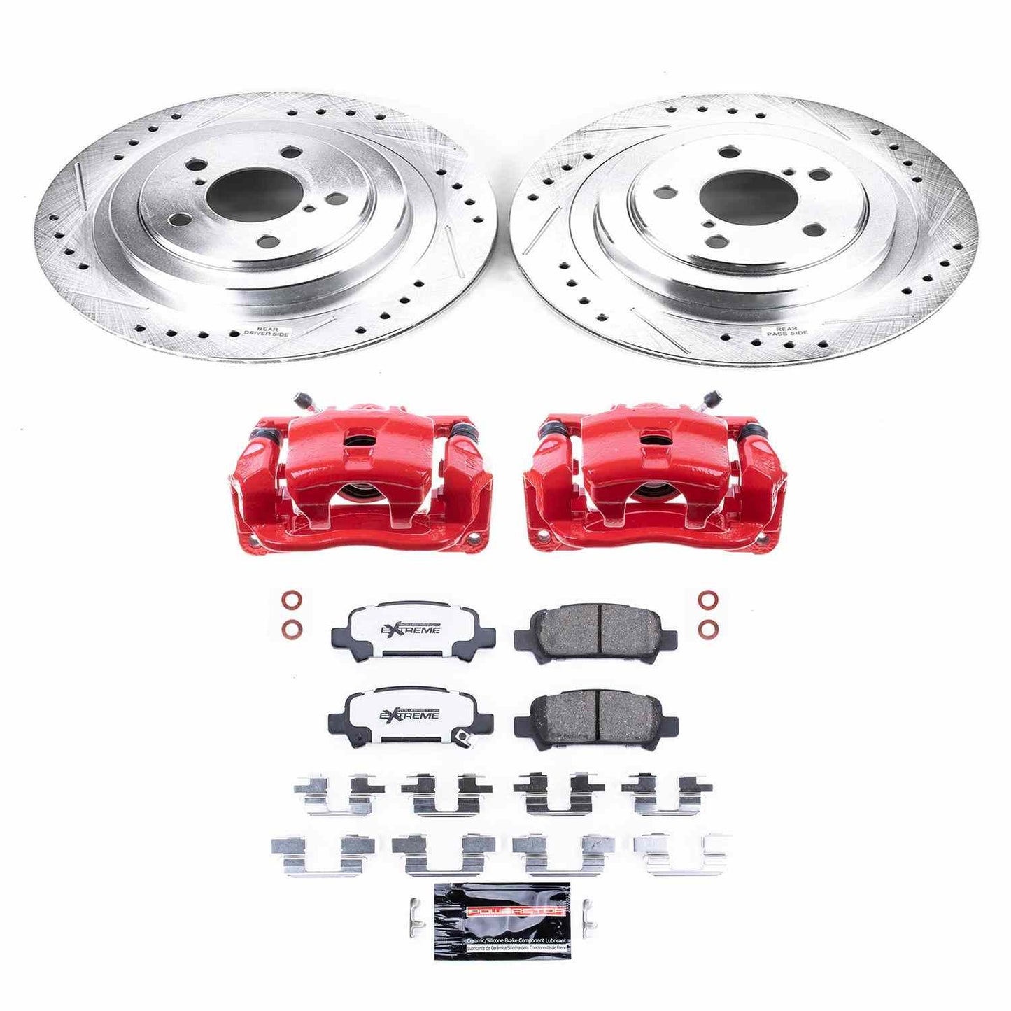 PowerStop Power Stop 05-09 Subaru Legacy Rear Z26 Street Warrior Brake Kit w/Calipers KC219-26