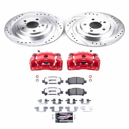 PowerStop Power Stop 05-09 Subaru Legacy Rear Z26 Street Warrior Brake Kit w/Calipers KC219-26