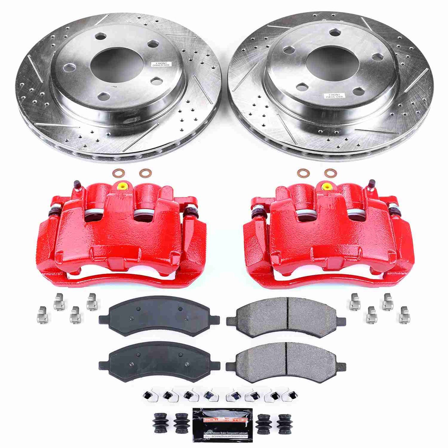 PowerStop Power Stop 09-10 Dodge Dakota Z23 Evolution Kit w/ Calipers - Front KC2193A