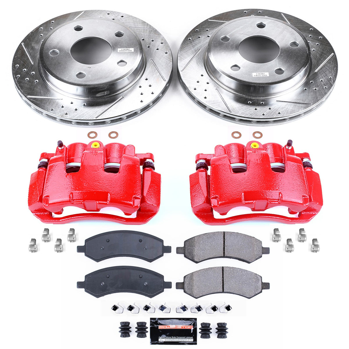 PowerStop Power Stop 09-10 Dodge Dakota Z23 Evolution Kit w/ Calipers - Front KC2193A