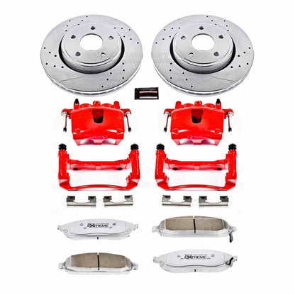 PowerStop Power Stop 06-10 Jeep Commander Front Z26 Street Warrior Brake Kit w/Calipers KC2219-26