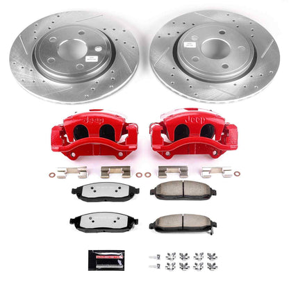 PowerStop Power Stop 06-10 Jeep Commander Front Z36 Truck & Tow Brake Kit w/Calipers KC2219A-36