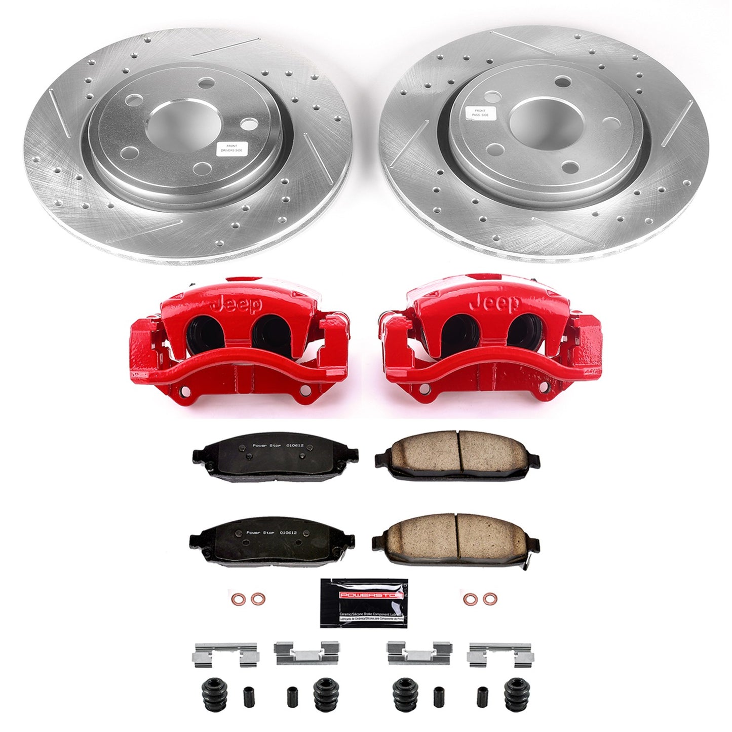 PowerStop Power Stop 06-10 Jeep Commander Z23 Evolution Kit w/ Calipers - Front KC2219A
