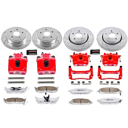 PowerStop Power Stop 06-10 Jeep Commander Z26 Street Kit w/ Calipers - Front and Rear KC2220-26