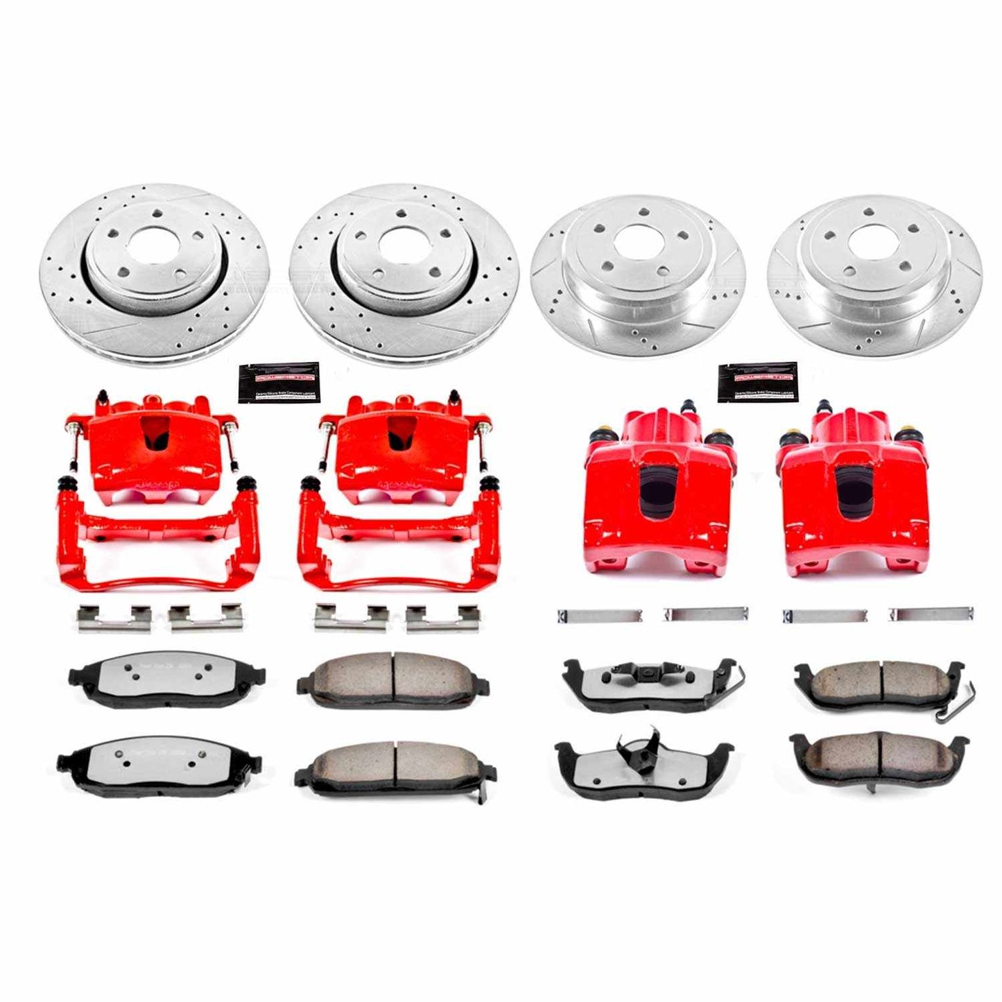PowerStop Power Stop 06-10 Jeep Commander Z36 Truck and Tow Kit w/ Calipers - Front and Rear KC2220-36