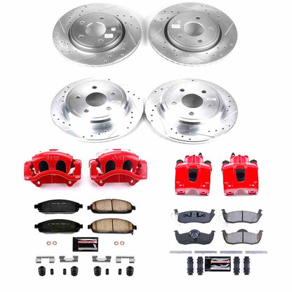 PowerStop Power Stop 06-10 Jeep Commander Z23 Evolution Kit w/ Calipers - Front and Rear KC2220A