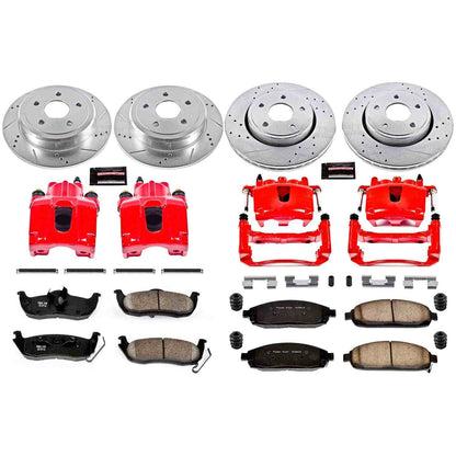 PowerStop Power Stop 06-10 Jeep Commander Z23 Evolution Kit w/ Calipers - Front and Rear KC2220