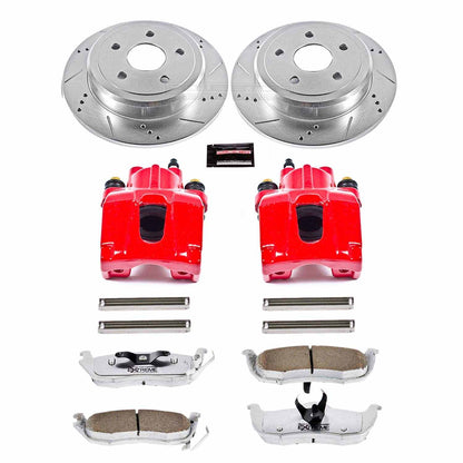 PowerStop Power Stop 06-10 Jeep Commander Rear Z26 Street Warrior Brake Kit w/Calipers KC2221-26