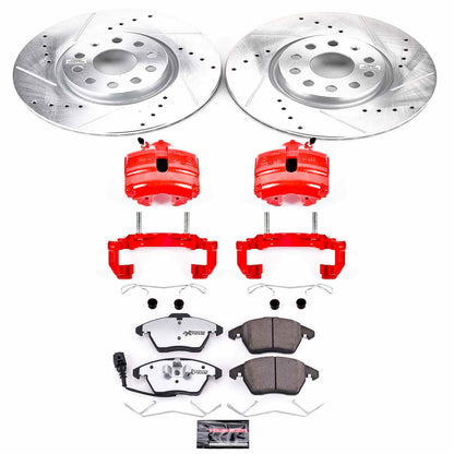 PowerStop Power Stop 06-09 Audi A3 Front Z26 Street Warrior Brake Kit w/Calipers KC2259A-26