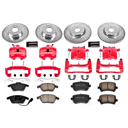 PowerStop Power Stop 2009 Audi A3 Z23 Evolution Kit w/ Calipers - Front and Rear KC2260B