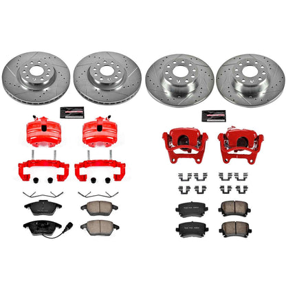 PowerStop Power Stop 06-08 Audi A3 Z23 Evolution Kit w/ Calipers - Front and Rear KC2260D