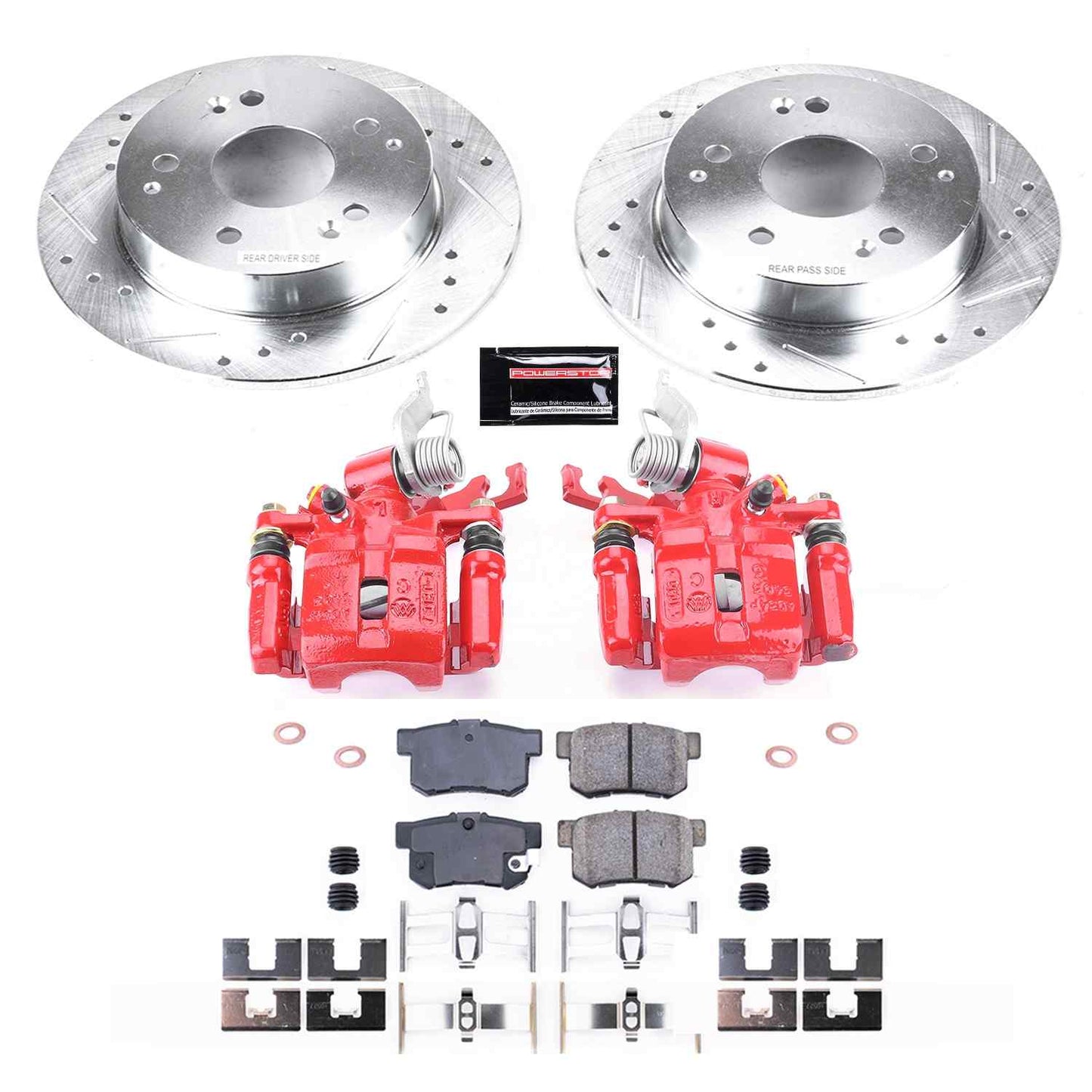 PowerStop Power Stop 98-02 Honda Accord Z23 Evolution Kit w/ Calipers - Rear KC2270D